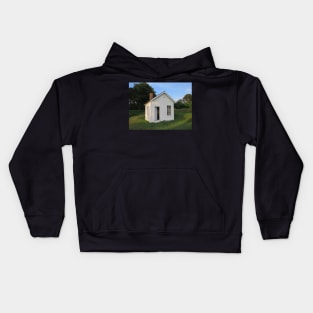 Little White Building Kids Hoodie